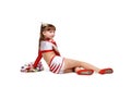Young cheerleader girl Royalty Free Stock Photo