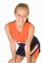 Young cheerleader with trendy glasses