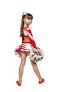 Young cheerleading girl Royalty Free Stock Photo