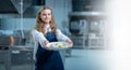 Young chef cooking at restaurant kitchen