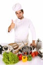 Young chef preparing lunch