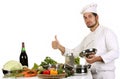 Young chef preparing lunch