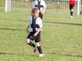 Young child boy playing soccer Royalty Free Stock Photo