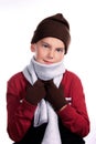 Young Child Bundled Up in Warm Winter Clothing