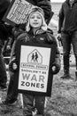 Young Child holds Protest Sign at March For Our Lives in Columbus Ohio