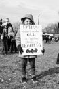 Young Child Holds Sign at March For Our Lives Royalty Free Stock Photo