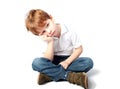 Young Child Looking Sad Royalty Free Stock Photo