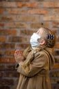 The concept of cvid-19 and air pollution. Royalty Free Stock Photo