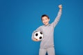 Young child sportsman smiling