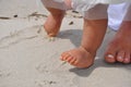 Young Child Walking on a Beach Royalty Free Stock Photo