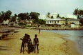 Young children on the beach at Dixcove, Ghana c.1958
