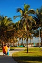 An unusually brisk morning in Miami Beach