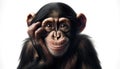 Young Chimpanzee looking to camera with a Playful Smile Royalty Free Stock Photo