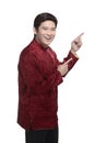 Young chinese man in cheongsam suit Royalty Free Stock Photo