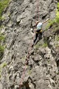 Young climbing girl