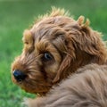 Young Cockapoo Puppy with big eyes Royalty Free Stock Photo