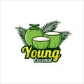 Young Coconut design premium logo