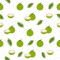 Young coconut seamless pattern background