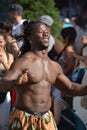 Young colombian juggler and acrobat