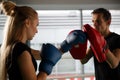 Young competitors trains in boxing