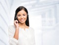 Young, confident and beautiful customer support operator Royalty Free Stock Photo