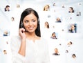 Young, confident and beautiful customer support operator Royalty Free Stock Photo