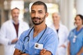 Young confident male nurse looking at camera Royalty Free Stock Photo