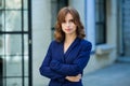 Young confident smiling european business woman leader. Royalty Free Stock Photo