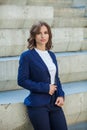 Young confident smiling european business woman leader. Royalty Free Stock Photo