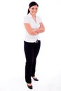 Young confident women standing full lenth shot Royalty Free Stock Photo