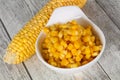 Young corn seeds in the bowl Royalty Free Stock Photo