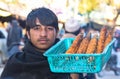 A young corn seller from Afghanistan. Royalty Free Stock Photo