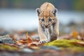 young cougar practicing stalking