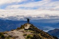 Young couple on Roys Peak New Zealand - Wanaka