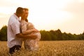 Young couple awaiting baby Royalty Free Stock Photo