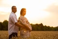 Young couple awaiting baby Royalty Free Stock Photo