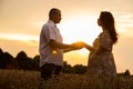 Young couple awaiting baby Royalty Free Stock Photo