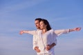 Young couple on beach have fun Royalty Free Stock Photo