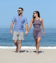 Young couple on beach Royalty Free Stock Photo