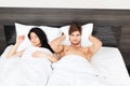 Young couple bed Royalty Free Stock Photo