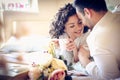 Coffee is pretty for two. Royalty Free Stock Photo