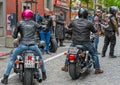 Bikers meeting in town