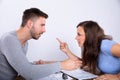 Young Couple Blaming Each Other Royalty Free Stock Photo