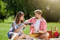 Young couple celebrating their anniversary Royalty Free Stock Photo