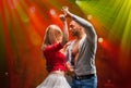 Young couple dances Caribbean Salsa Royalty Free Stock Photo