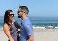 Young couple dancing on beach Royalty Free Stock Photo