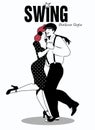 Young couple dancing swing: Balboa Style