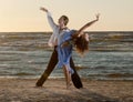 Young couple dancing tango Royalty Free Stock Photo