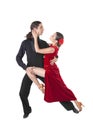 Young couple dancing tango Royalty Free Stock Photo