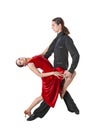 Young couple dancing tango Royalty Free Stock Photo